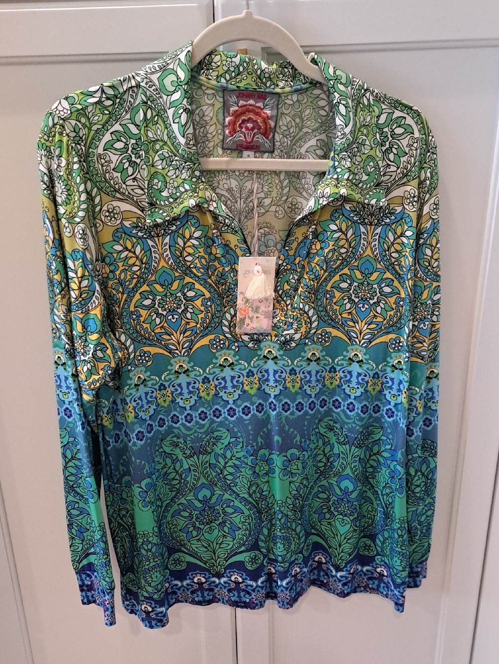 NWT Johnny Was Janie Collared Tee